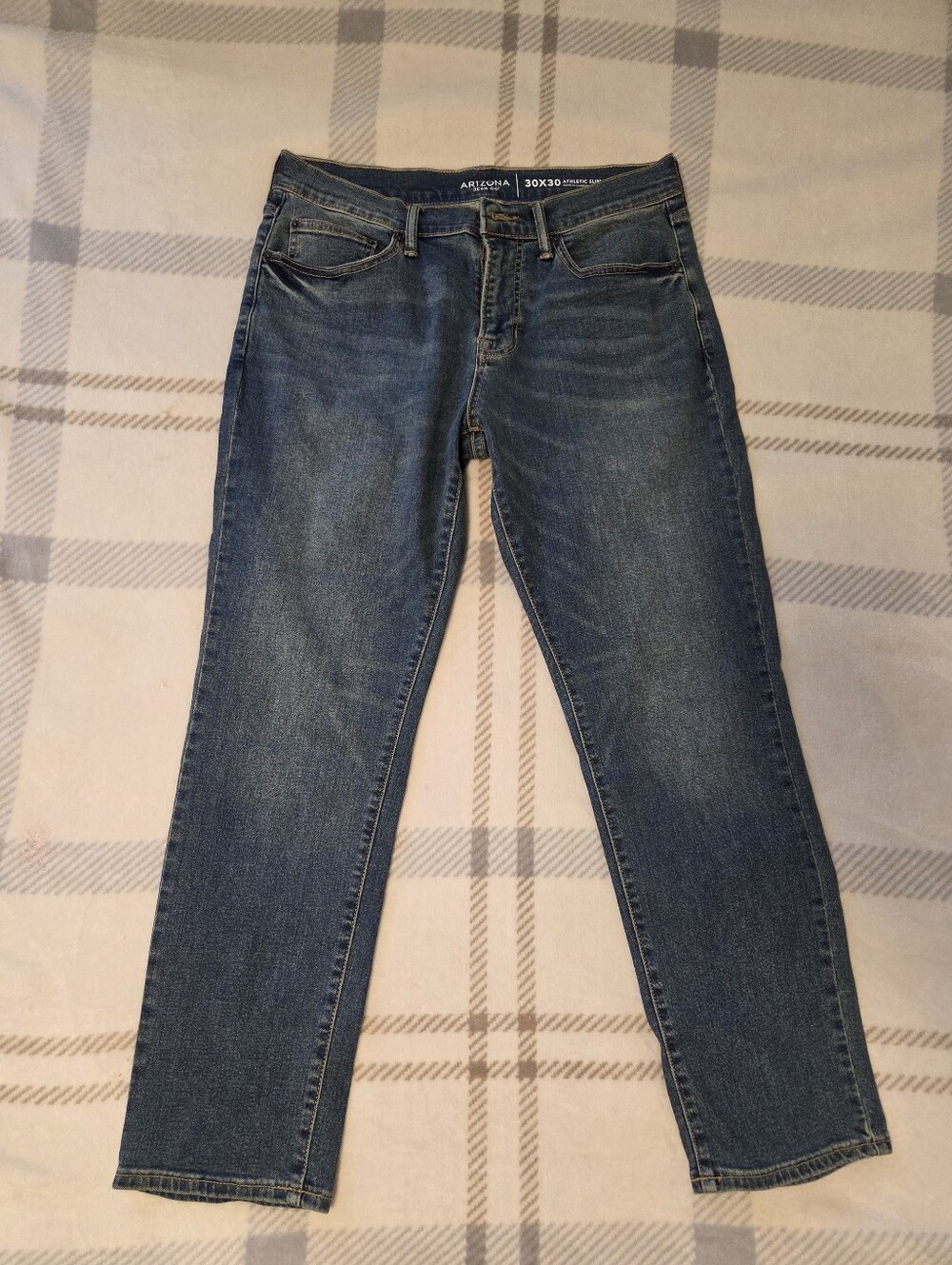 Mens Arizona Jean Company Athletic Slim Jeans in Faded Blue